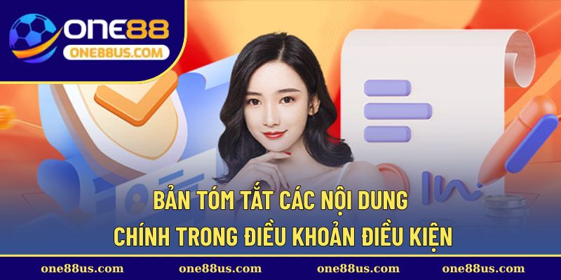 Bản tóm tắt các nội dung chính trong điều khoản điều kiện